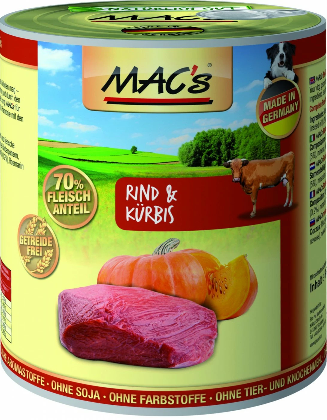 MACs Dog Rind & Kürbis | 6x 800g Hundefutter Nass 1 MACs Dog Rind & Kürbis | 6x 800g Hundefutter Nass