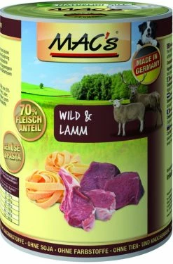 MACs Dog Wild & Lamm | 6x 400g Hundefutter Nass