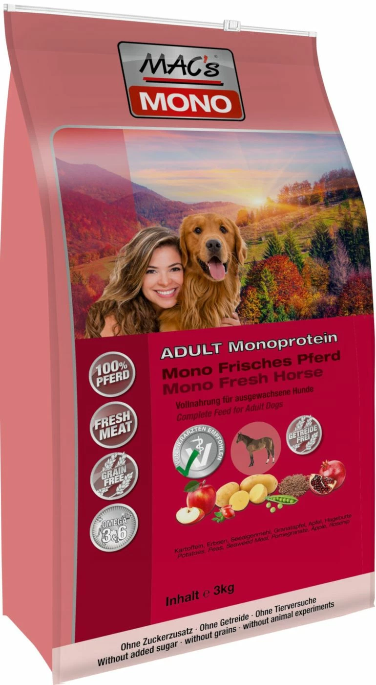 MACs Mono Pferd | 3 Kg Hundefutter Für Sensible Hunde 1 MACs Mono Pferd | 3 Kg Hundefutter Für Sensible Hunde