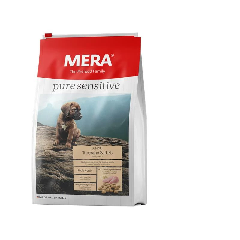 Mera Dog Pure Sensitive Junior Truthahn&Reis | 12,5kg Hundefutter 1 Mera Dog Pure Sensitive Junior Truthahn&Reis | 12,5kg Hundefutter