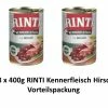 [Paket] RINTI Kennerfleisch Hirsch | 48 X 400g Hundefutter Vorteilspack