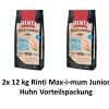 [Paket] RINTI MAX-I-MUM Junior Huhn | 2x 12kg Hundefutter Vorteilspack