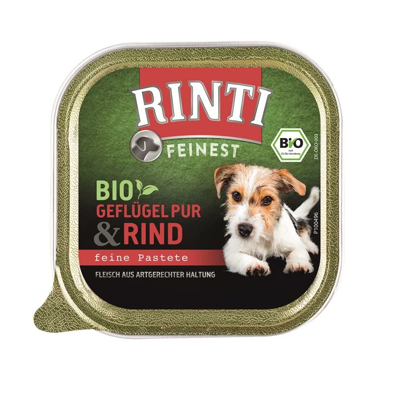 Rinti Bio Rind | 11x 150g Hundefutter Nass Mit Viel Fleisch 1 Rinti Bio Rind | 11x 150g Hundefutter Nass Mit Viel Fleisch