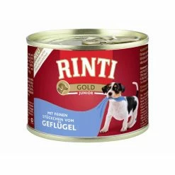 Rinti Gold Junior Geflügelhäppchen | 12x 185g Hundenassfutter