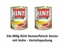 [Paket] Rinti Kennerfleisch Senior Huhn | 24x 800g Hundefutter Vorteilspack