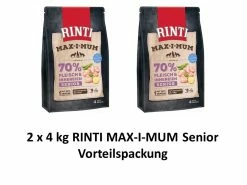 [Paket] Rinti Max-i-mum Senior | 2 X 4 Kg Hundetrockenfutter Vorteilspackung