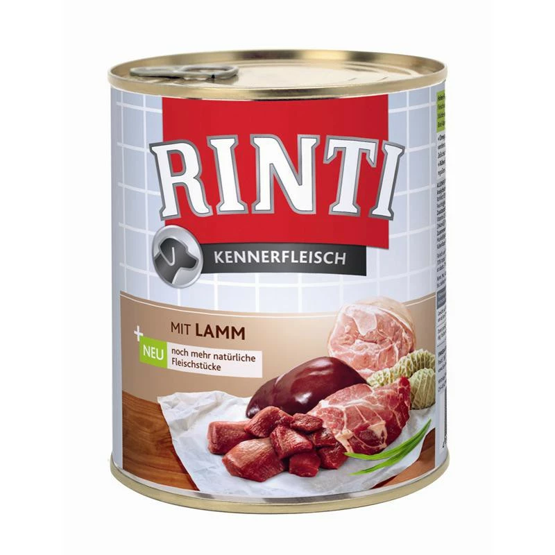 Rinti Pur Kennerfleisch Mit Lamm | 12x 800g Hundefutter Nass 1 Rinti Pur Kennerfleisch Mit Lamm | 12x 800g Hundefutter Nass