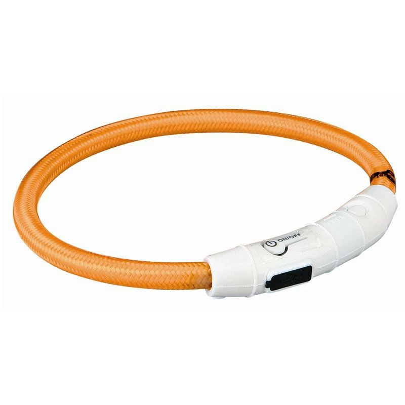 Trixie Flash Leuchtring USB Orange | XS-S 35 Cm/7 Mm 1 Trixie Flash Leuchtring USB Orange | XS-S 35 Cm/7 Mm