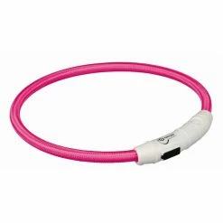 Trixie Flash Leuchtring USB Pink | M-L 45 Cm/7 Mm