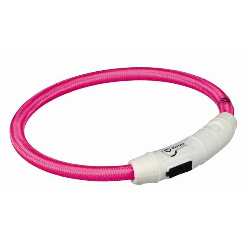 Trixie Flash Leuchtring USB Pink XS-S | Für Hunde 1 Trixie Flash Leuchtring USB Pink XS-S | Für Hunde
