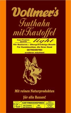 Vollmer´s Vollmers Truthahn Mit Kartoffel Light | 5kg Hundefutter